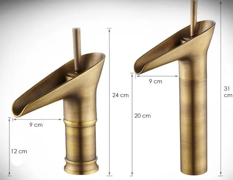 Niki | Antique Waterfall Bathroom Faucet