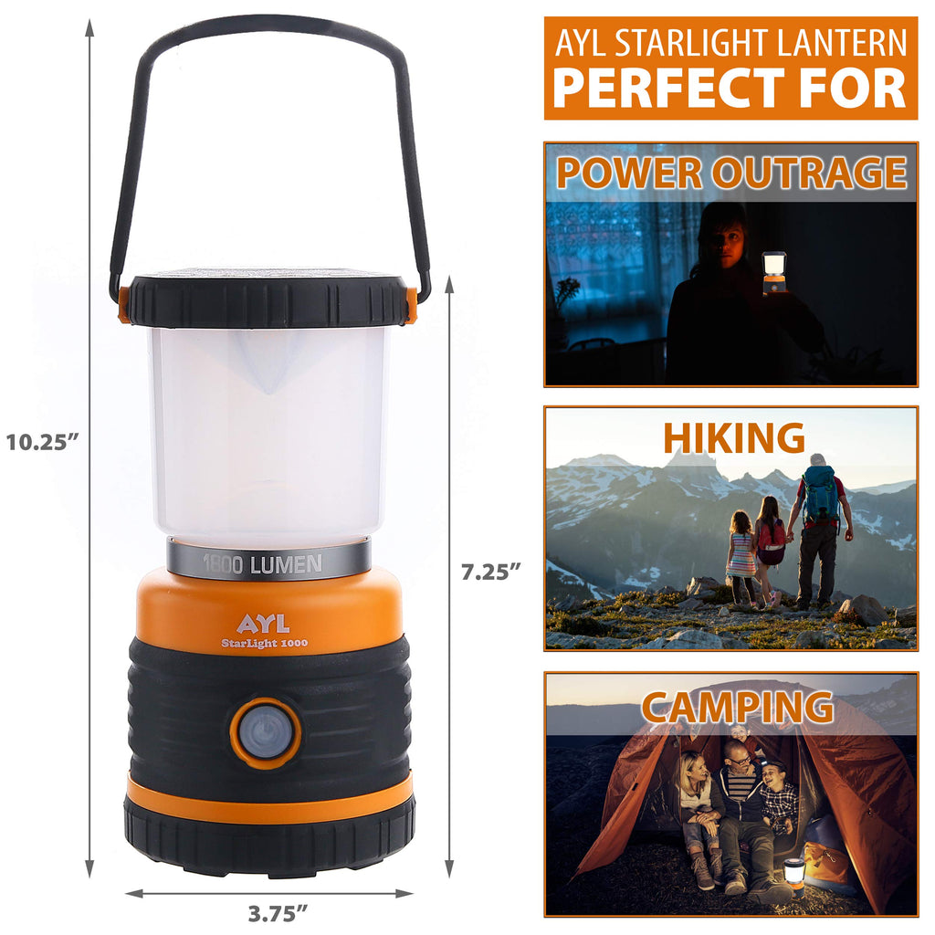 Niki | Ayl LED Camping Lamp 1800Lm, Rechargeable, 4 Light Modes, Waterproof, 4400Mah Power Bank -