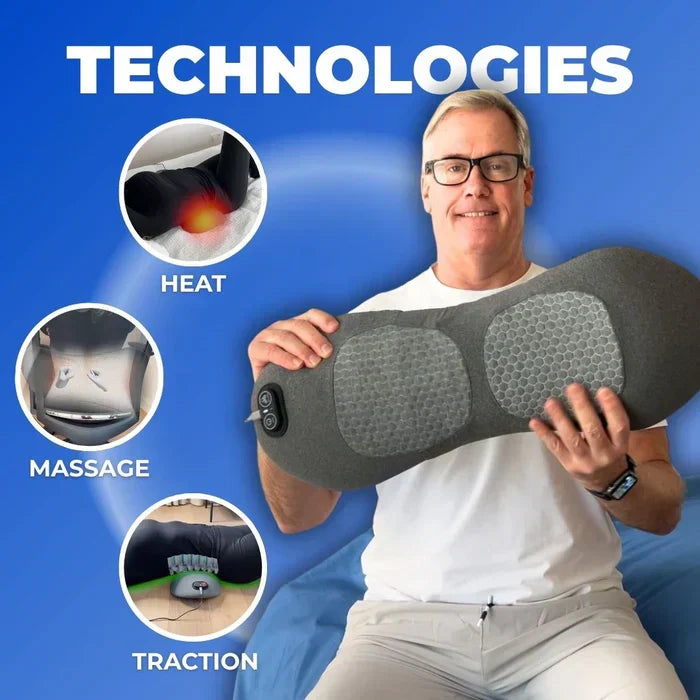 Niki | Back Pain Massagers with Heat & Vibration, Back Support for Sciatica Relief, Lumbar Pain & Posture Correction – 3-in-1 Home Therapy