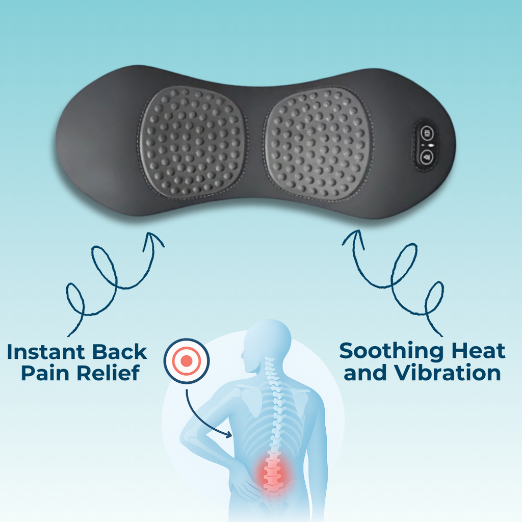 Niki | Back Pain Massagers with Heat & Vibration, Back Support for Sciatica Relief, Lumbar Pain & Posture Correction – 3-in-1 Home Therapy