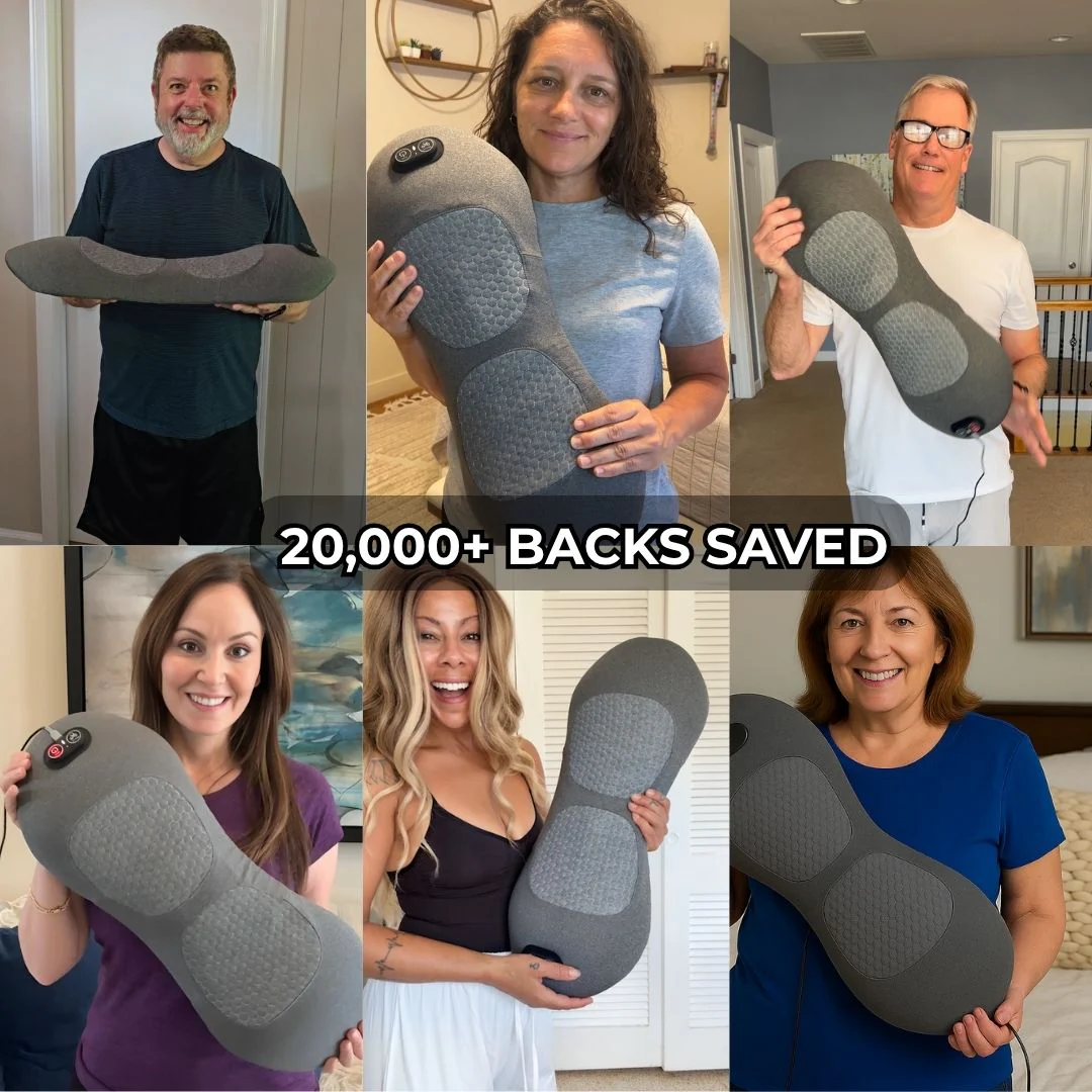 Niki | Back Pain Massagers with Heat & Vibration, Back Support for Sciatica Relief, Lumbar Pain & Posture Correction – 3-in-1 Home Therapy