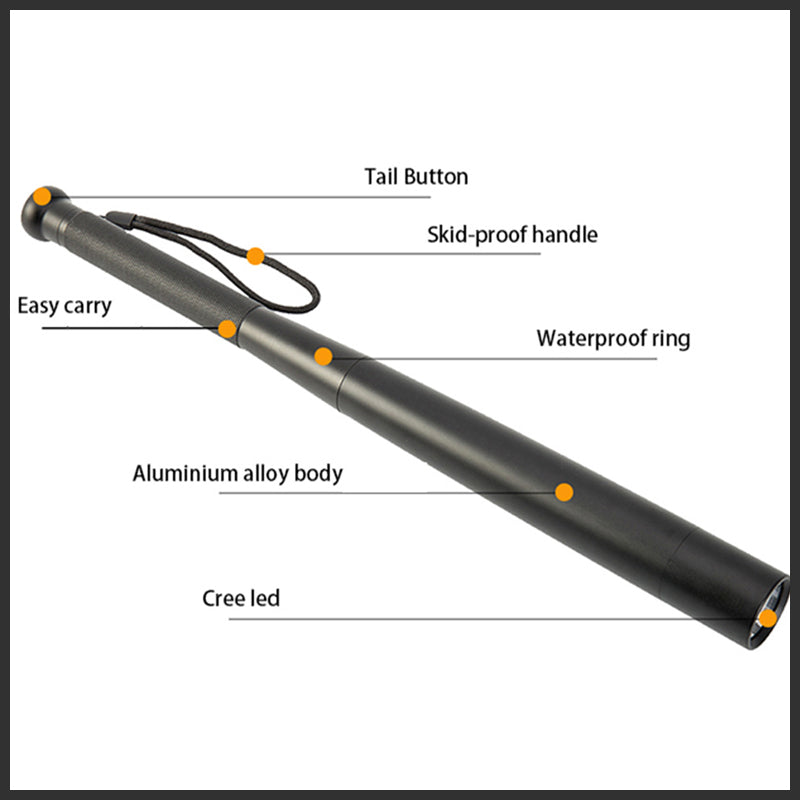 Niki | LED Bat Torch | 3 Light Modes, Aluminum | For Emergencies
