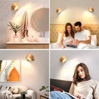 Niki | Battery-Powered Wall Lamp | Rechargeable, 360° Adjustable and Wireless for Bedrooms, Hallways, and Reading Nooks