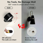 Niki | Battery-Powered Wall Lamp | Rechargeable, 360° Adjustable and Wireless for Bedrooms, Hallways, and Reading Nooks