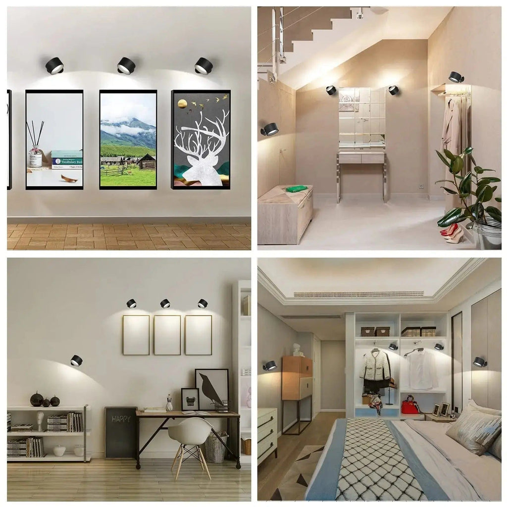 Niki | Battery-Powered Wall Lamp | Rechargeable, 360° Adjustable and Wireless for Bedrooms, Hallways, and Reading Nooks
