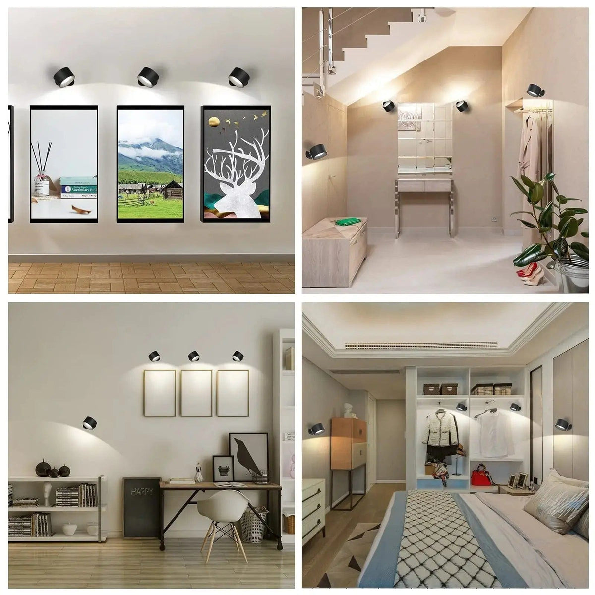 Niki | Battery-Powered Wall Lamp | Rechargeable, 360° Adjustable and Wireless for Bedrooms, Hallways, and Reading Nooks