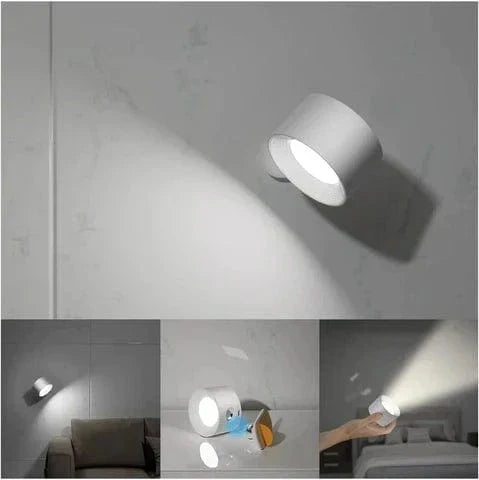 Niki | Battery-Powered Wall Lamp | Rechargeable, 360° Adjustable and Wireless for Bedrooms, Hallways, and Reading Nooks