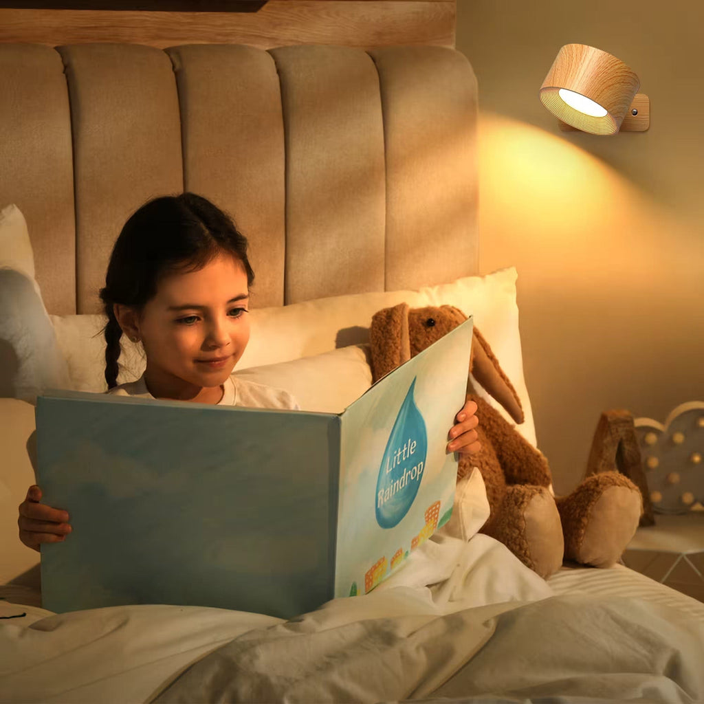 Niki | Battery-Powered Wall Lamp | Rechargeable, 360° Adjustable and Wireless for Bedrooms, Hallways, and Reading Nooks