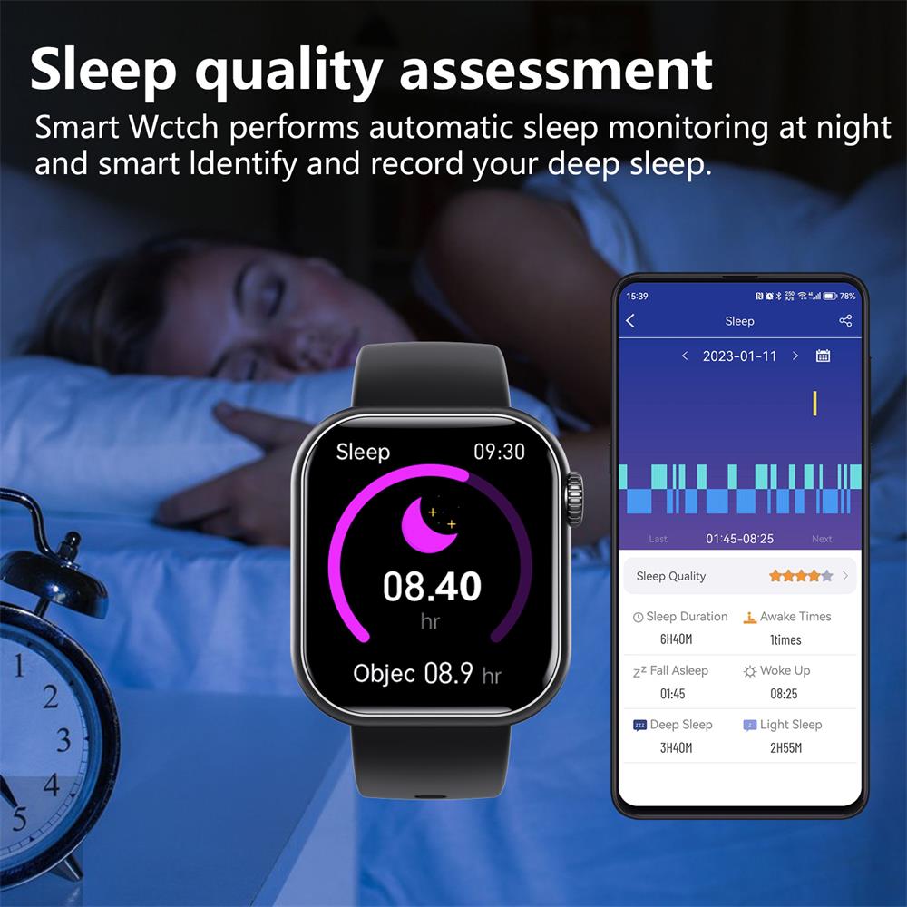Niki | Blood Glucose Blood Pressure Blood Oxygen Sleep Monitor Waterproof Smartwatch