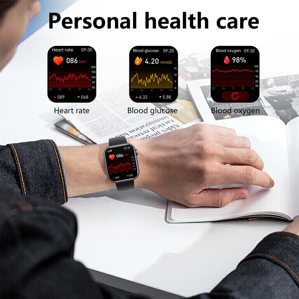 Niki | Blood Glucose Blood Pressure Blood Oxygen Sleep Monitor Waterproof Smartwatch