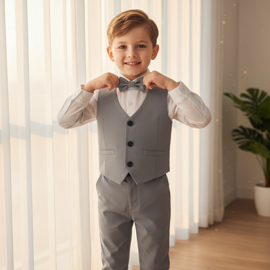 Niki | Boys' Formal Cotton Outfit Set for Toddlers and Kids