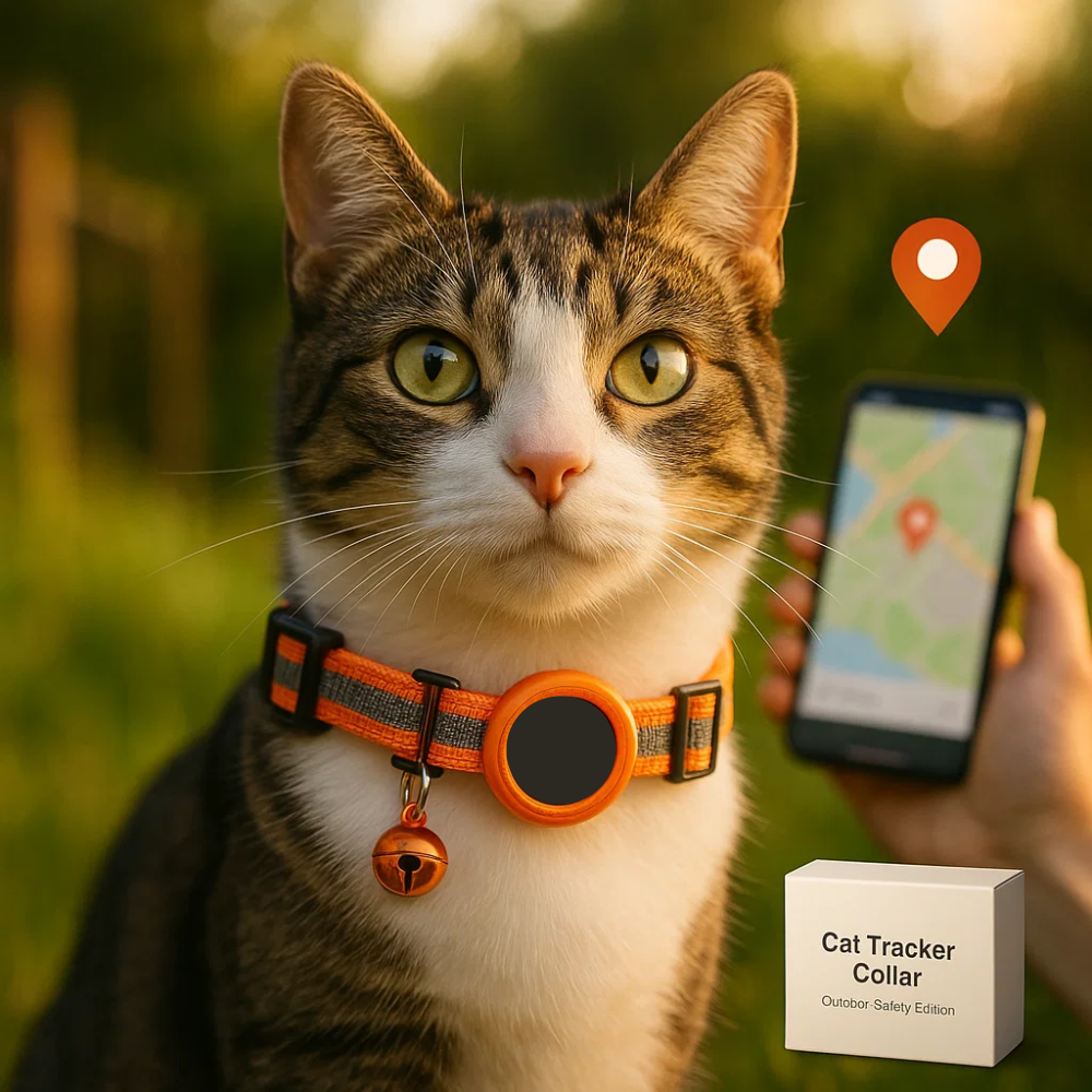 Niki | Cat GPS Tracking Collar | Quick Release Lock, Reflective Design & Durable for Outdoor Safety Adventures