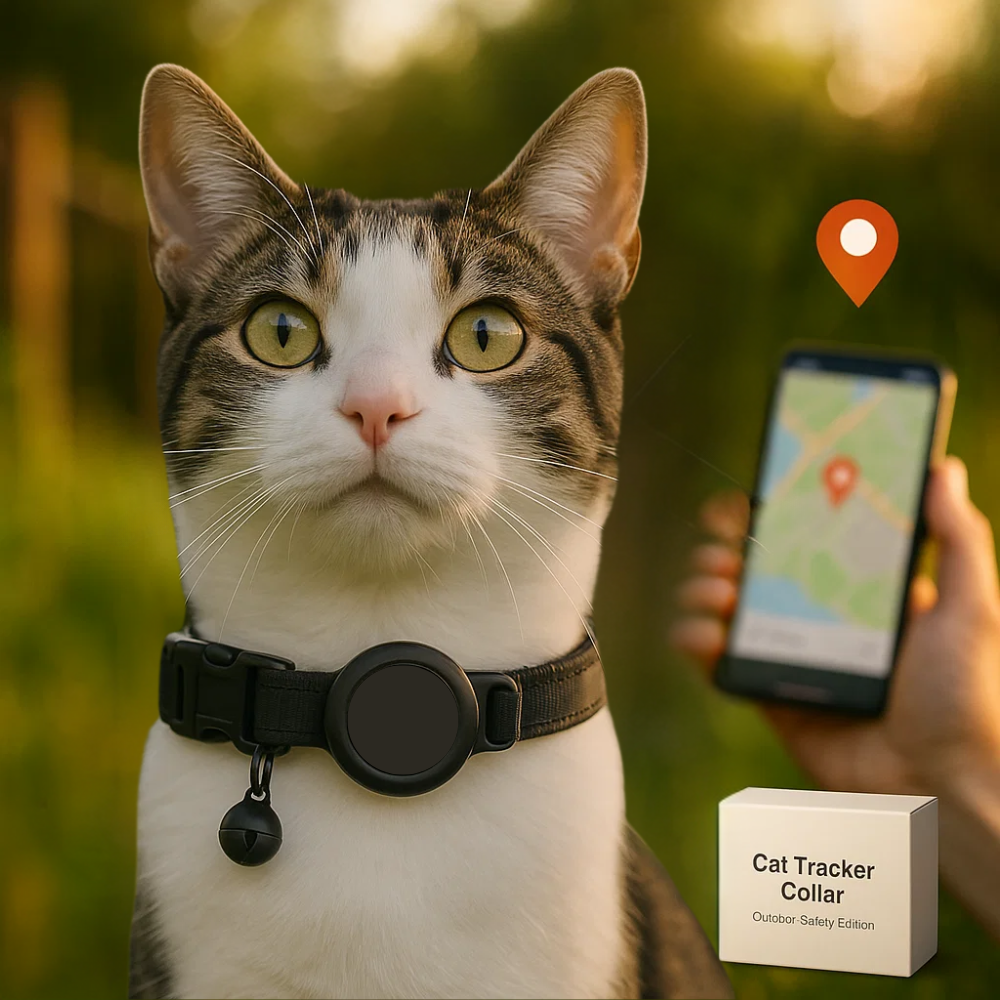 Niki | Cat GPS Tracking Collar | Quick Release Lock, Reflective Design & Durable for Outdoor Safety Adventures