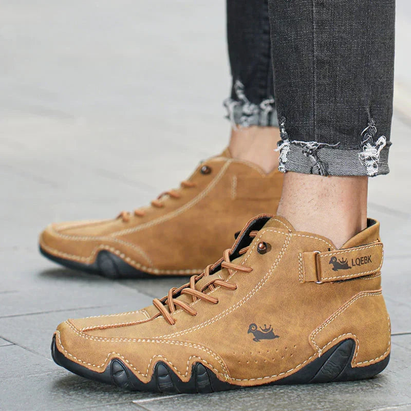 Men's Natural Leather Barefoot Sneakers