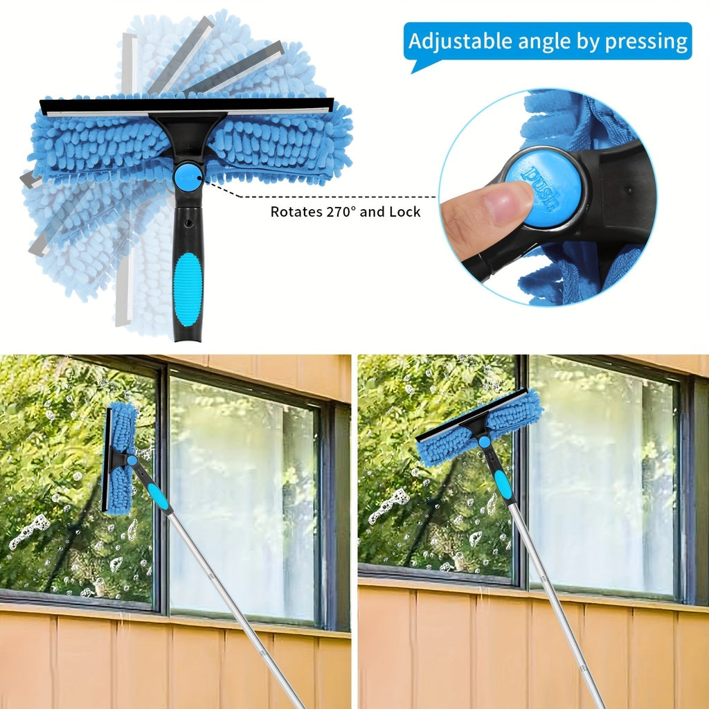 Niki | Crystal Clear Window Cleaner – Professional 2-in-1 Telescopic Window and Glass Cleaning System