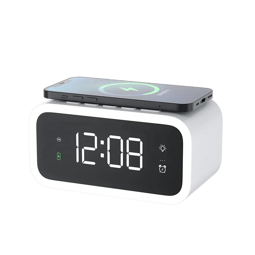 Niki | LED Alarm Clock with Built-in Wireless Charger