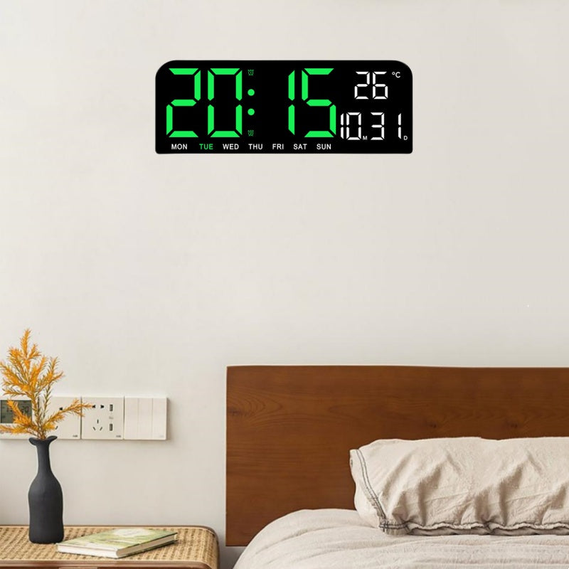 Niki | Digital Wall Clock with Temperature, Date & Alarm