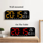 Niki | Digital Wall Clock with Temperature, Date & Alarm