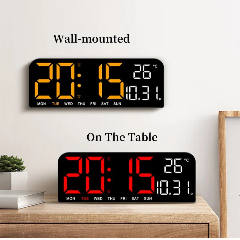 Niki | Digital Wall Clock with Temperature, Date & Alarm