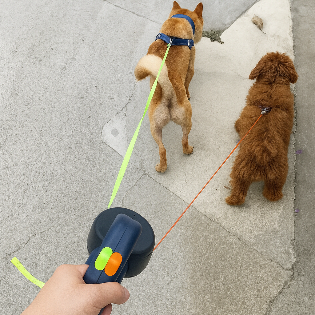 Niki | Dual Dog Retractable Leash with 360° Swivel
