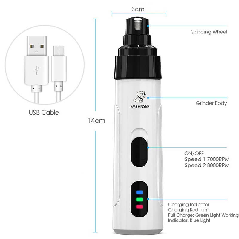 Niki | Electric Dog Nail Clipper Grinder for Dogs and Cats