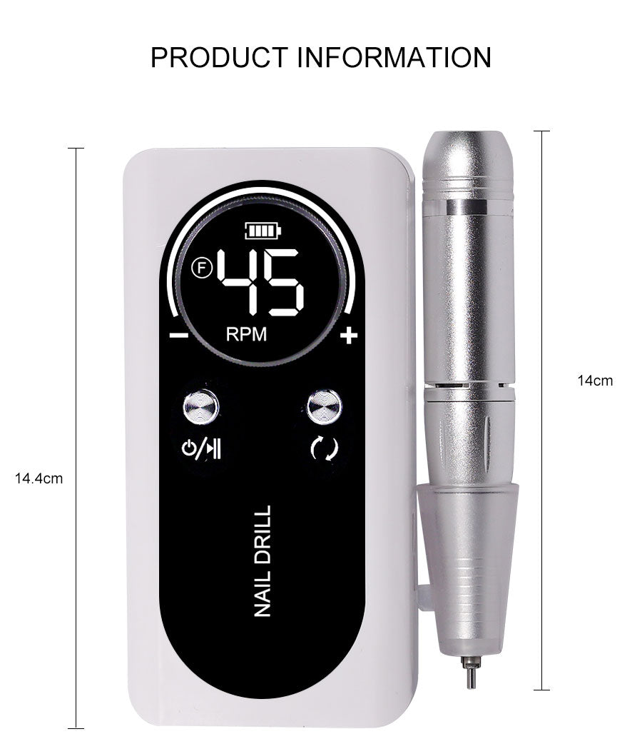 Niki | Electric Nail Drill 45000RPM Rechargeable Portable