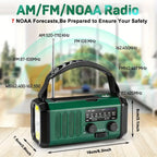 Niki | All-in-One Weather Radio with Crank, Solar, and USB Charger