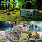 Niki | All-in-One Weather Radio with Crank, Solar, and USB Charger