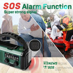 Niki | All-in-One Weather Radio with Crank, Solar, and USB Charger