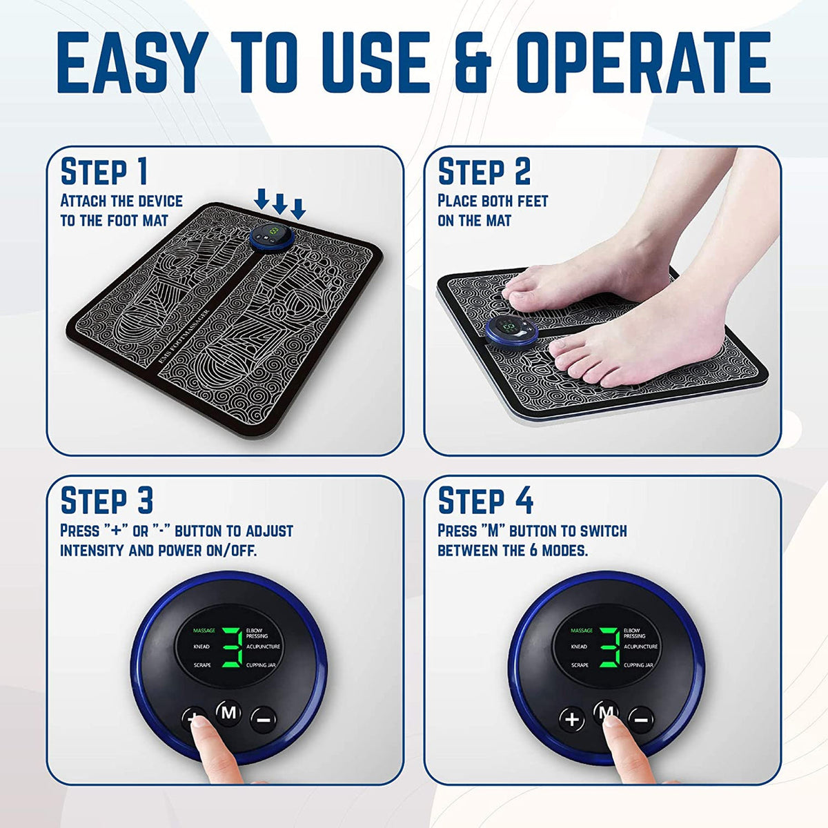 Niki | EMS Foot Stimulator with Acupressure & 9 Levels
