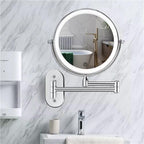 Niki | Rechargeable LED Makeup Mirror: Portable, 10x Magnification, Adjustable Light