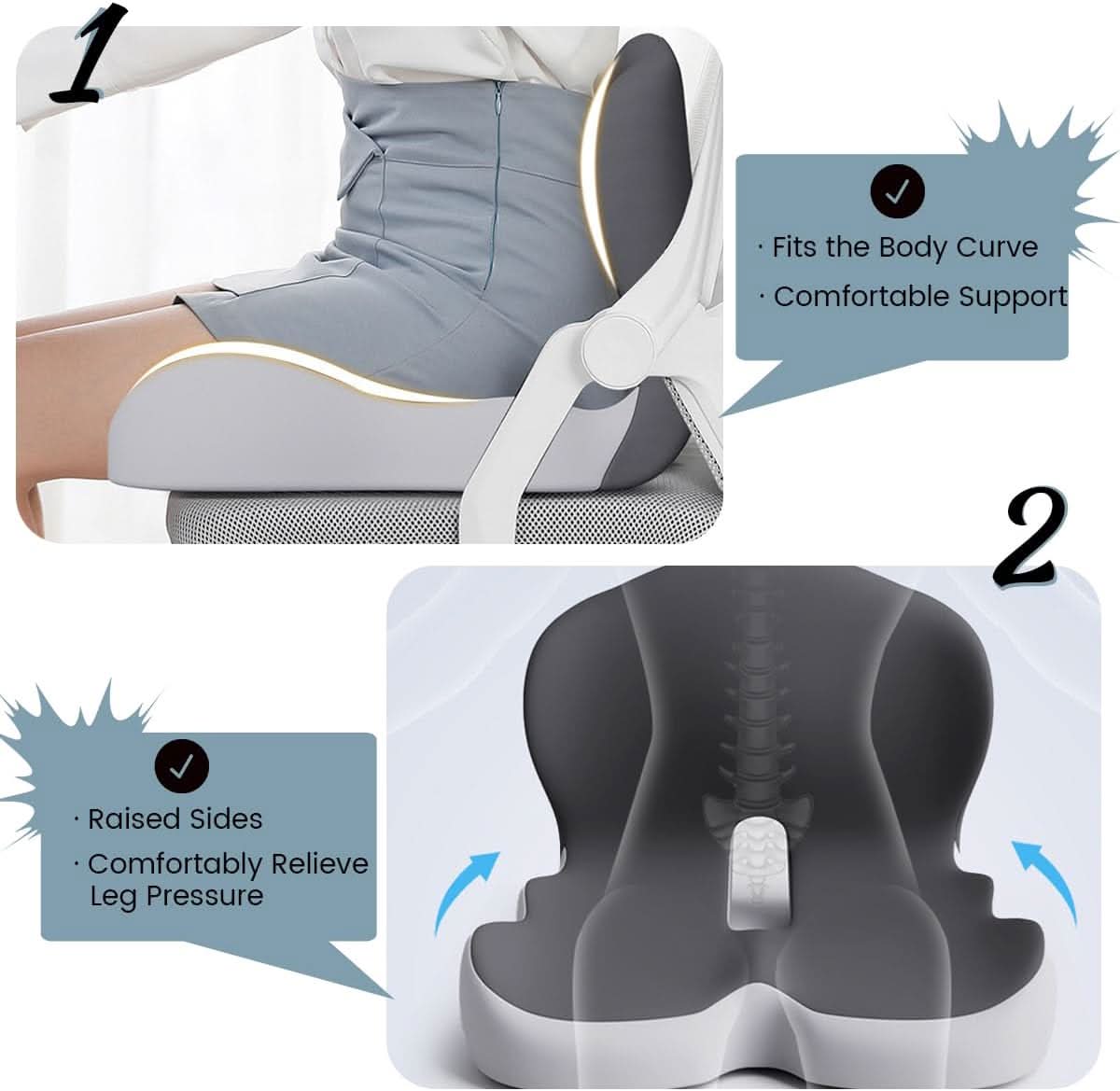 Niki | Comfort Seat Pad with Lower Back Support