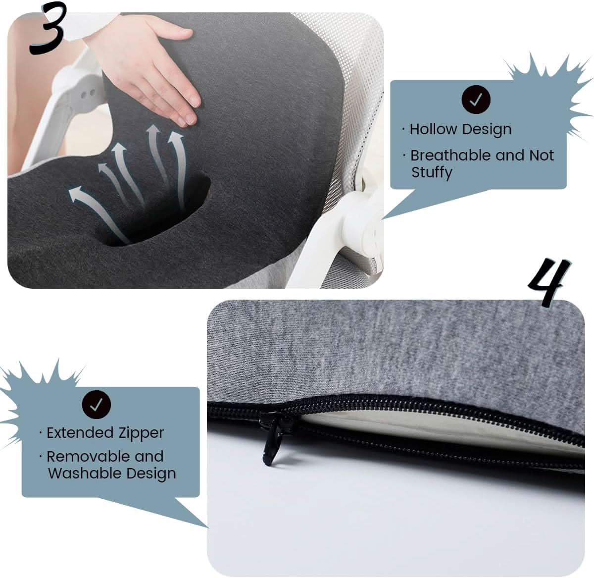Niki | Comfort Seat Pad with Lower Back Support