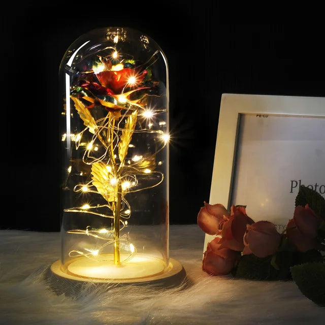 Niki – Eternal Rose in Glass Dome with Atmospheric LED Lighting