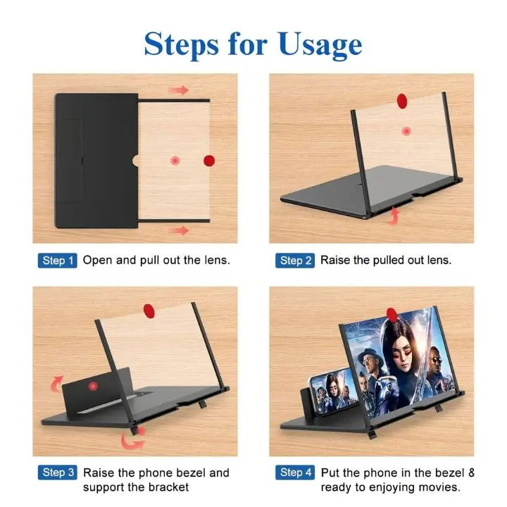 Niki | Foldable Phone Screen Magnifier – HD for Videos