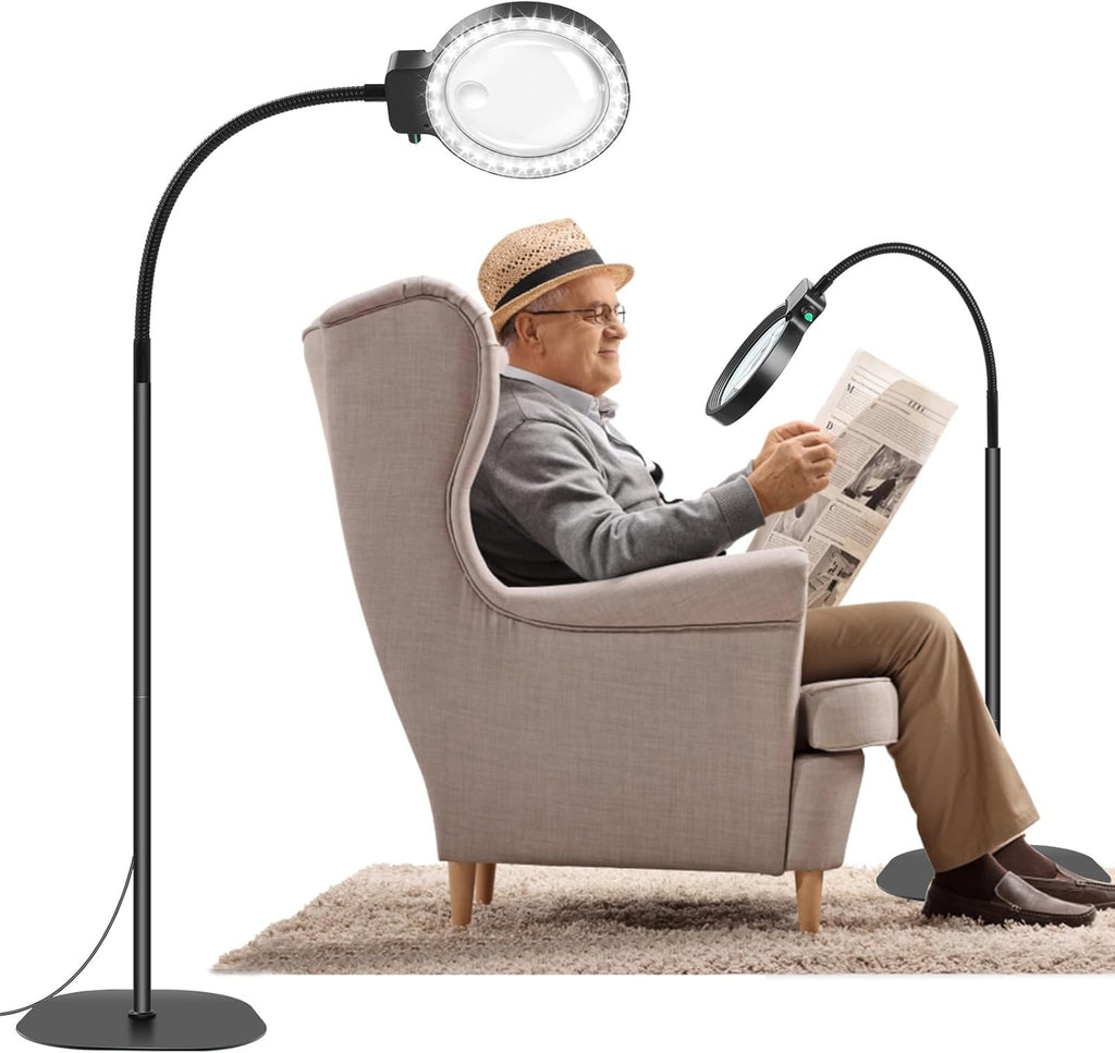 Niki | Full-Page Magnifying Glass with LED Light – Hands-Free Reading Aid for Books, Crafts & Hobbies