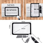 Niki | Full-Sided Handheld Magnifier – 5X Magnification, LED Illuminated Magnifier with 3 Modes, Ideal for Reading Books and for Seniors