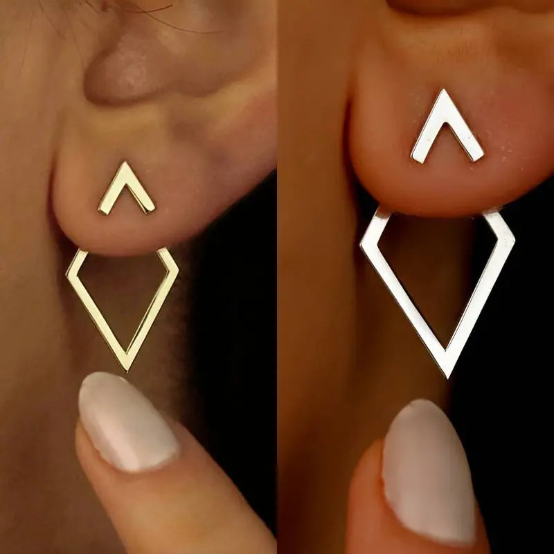 Niki | Geometric Arrow & Diamond Ear Jackets