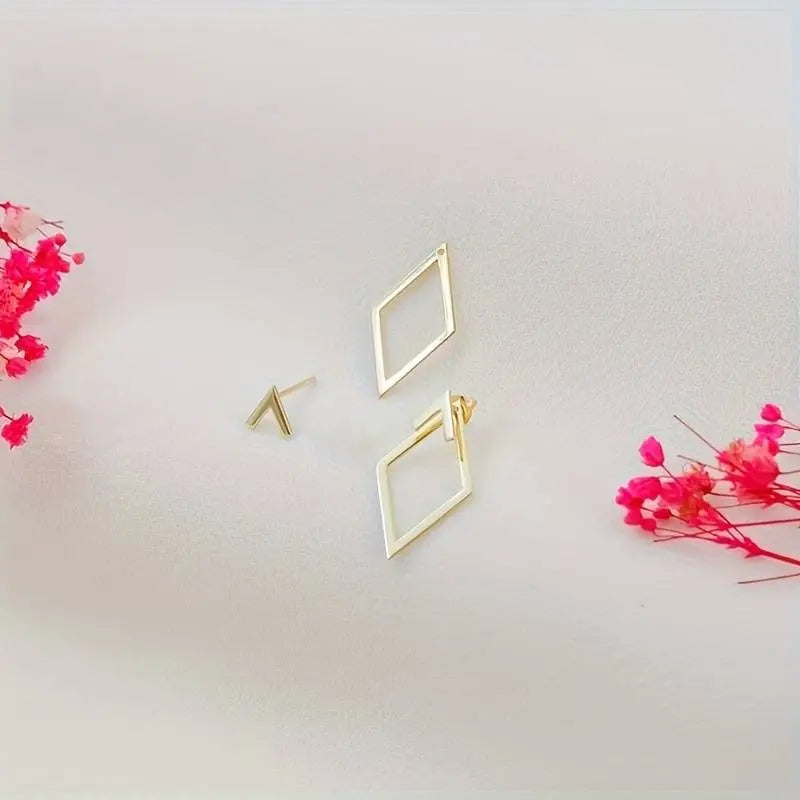 Niki | Geometric Arrow & Diamond Ear Jackets