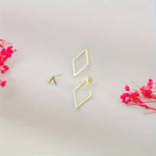 Niki | Geometric Arrow & Diamond Ear Jackets