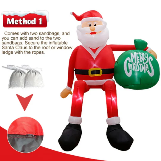 Niki | Extra-tall 8ft inflatable Santa with LEDs for your yard