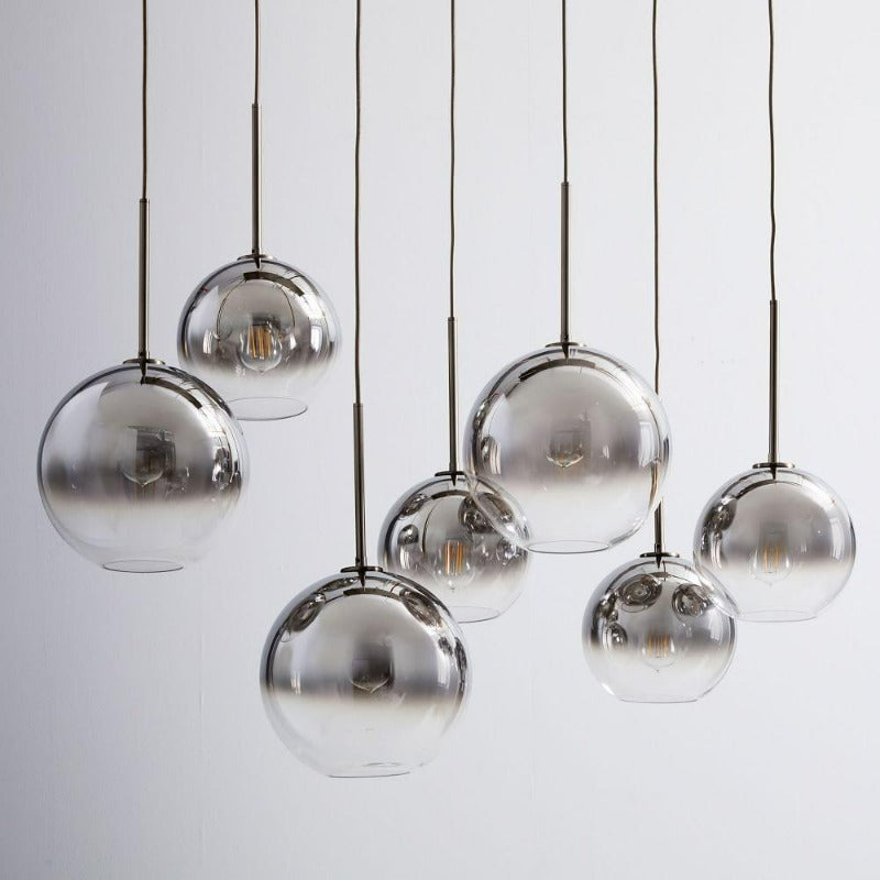 Niki | Glass Ball Pendant Light | Modern Brass Design