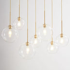 Niki | Glass Ball Pendant Light | Modern Brass Design