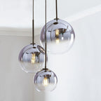 Niki | Glass Ball Pendant Light | Modern Brass Design