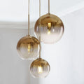 Niki | Glass Ball Pendant Light | Modern Brass Design