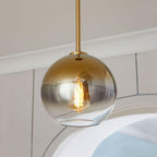Niki | Glass Ball Pendant Light | Modern Brass Design