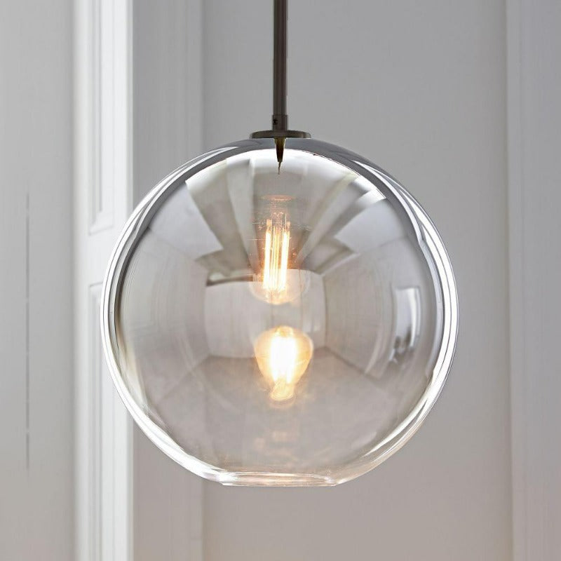 Niki | Glass Ball Pendant Light | Modern Brass Design