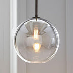 Niki | Glass Ball Pendant Light | Modern Brass Design