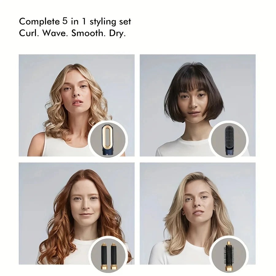 Niki | Glossify 5-in-1 Styling Wand | 1000W Ionic Hot Air Brush