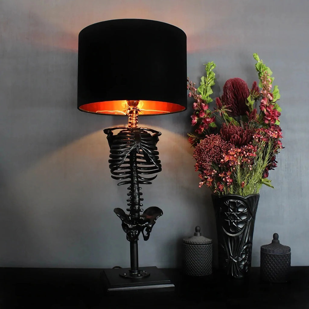Niki | Gothic Skeleton Table Lamp | Handcrafted Art Design